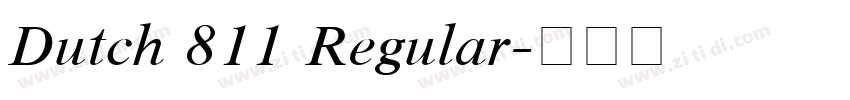 Dutch 811 Regular字体转换